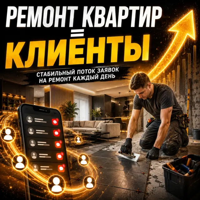 Обложка для Авито: ремонт квартир и поток клиентов