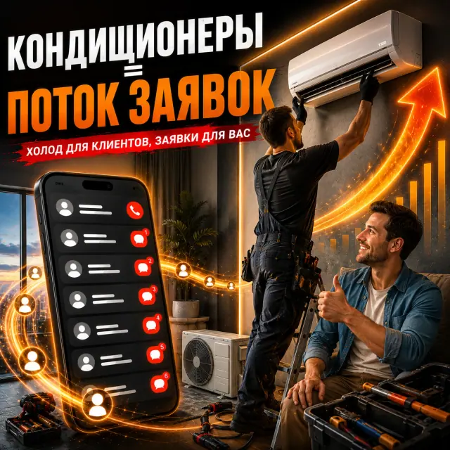 Обложка для Авито: кондиционеры и поток заявок
